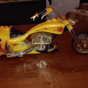 Bradford exchange handcrafted hand painted motorcycle.